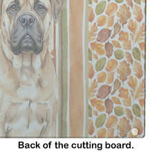 Load image into Gallery viewer, Bullmastiff Heirloom Fall Glass Cutting Board