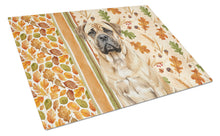 Load image into Gallery viewer, Bullmastiff Heirloom Fall Glass Cutting Board