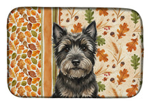 Load image into Gallery viewer, Black Cairn Terrier Heirloom Fall Dish Drying Mat