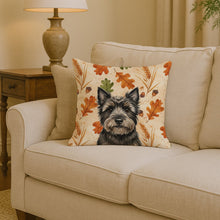 Load image into Gallery viewer, Black Cairn Terrier Heirloom Fall Throw Pillow