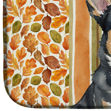 Load image into Gallery viewer, Black and White Cardigan Welsh Corgi Heirloom Fall Dish Drying Mat