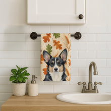 Load image into Gallery viewer, Black and White Cardigan Welsh Corgi Heirloom Fall Kitchen Towel