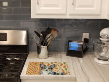 Load image into Gallery viewer, Blue Merle Cardigan Welsh Corgi Heirloom Fall Glass Cutting Board