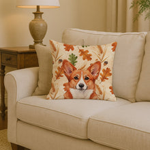 Load image into Gallery viewer, Red Cardigan Welsh Corgi Heirloom Fall Throw Pillow