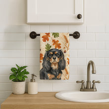 Load image into Gallery viewer, Black and Tan Cavalier Spaniel Heirloom Fall Kitchen Towel
