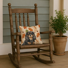 Load image into Gallery viewer, Black and Tan Cavalier Spaniel Heirloom Fall Throw Pillow