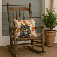 Load image into Gallery viewer, Black and Tan Cavalier Spaniel Heirloom Fall Throw Pillow