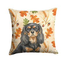 Load image into Gallery viewer, Black and Tan Cavalier Spaniel Heirloom Fall Throw Pillow
