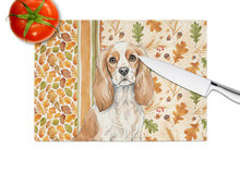 Load image into Gallery viewer, Blenheim Cavalier Spaniel Heirloom Fall Glass Cutting Board
