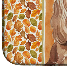 Load image into Gallery viewer, Ruby Cavalier Spaniel Heirloom Fall Dish Drying Mat