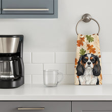 Load image into Gallery viewer, Tricolor Cavalier Spaniel Heirloom Fall Kitchen Towel