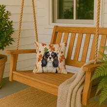 Load image into Gallery viewer, Tricolor Cavalier Spaniel Heirloom Fall Throw Pillow