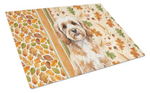 Load image into Gallery viewer, Cavapoo Heirloom Fall Glass Cutting Board