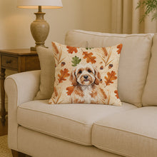 Load image into Gallery viewer, Cavapoo Heirloom Fall Throw Pillow