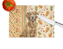 Load image into Gallery viewer, Chesapeake Bay Retriever Heirloom Fall Glass Cutting Board