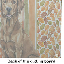 Load image into Gallery viewer, Chesapeake Bay Retriever Heirloom Fall Glass Cutting Board