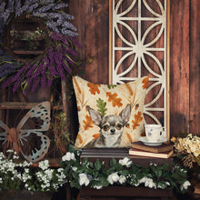 Load image into Gallery viewer, Chihuahua Heirloom Fall Throw Pillow