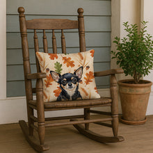Load image into Gallery viewer, Black and Tan Chihuahua Heirloom Fall Throw Pillow
