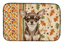 Load image into Gallery viewer, Chocolate Chihuahua Heirloom Fall Dish Drying Mat