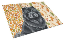 Load image into Gallery viewer, Black Chow Chow Heirloom Fall Glass Cutting Board