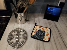 Load image into Gallery viewer, Black Chow Chow Heirloom Fall Pair of Pot Holders