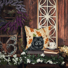 Load image into Gallery viewer, Black Chow Chow Heirloom Fall Throw Pillow