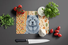 Load image into Gallery viewer, Blue Chow Chow Heirloom Fall Glass Cutting Board