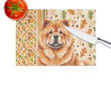Load image into Gallery viewer, Red Chow Chow Heirloom Fall Glass Cutting Board