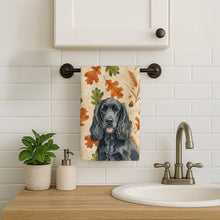 Load image into Gallery viewer, Black Cocker Spaniel Heirloom Fall Kitchen Towel