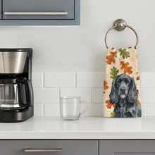 Load image into Gallery viewer, Black Cocker Spaniel Heirloom Fall Kitchen Towel