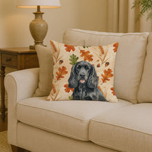 Load image into Gallery viewer, Black Cocker Spaniel Heirloom Fall Throw Pillow