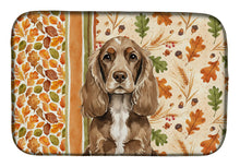 Load image into Gallery viewer, Chocolate Cocker Spaniel Heirloom Fall Dish Drying Mat
