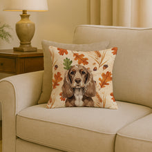 Load image into Gallery viewer, Chocolate Cocker Spaniel Heirloom Fall Throw Pillow