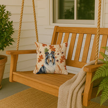 Load image into Gallery viewer, Blue Merle Collie Heirloom Fall Throw Pillow