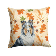 Load image into Gallery viewer, Blue Merle Collie Heirloom Fall Throw Pillow