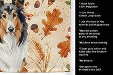 Load image into Gallery viewer, Tricolor Collie Heirloom Fall Kitchen Towel