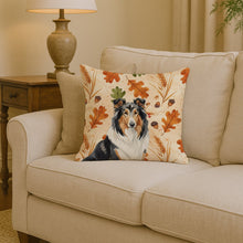 Load image into Gallery viewer, Tricolor Collie Heirloom Fall Throw Pillow