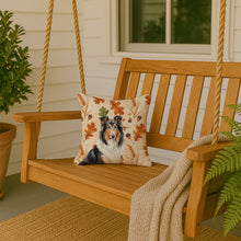 Load image into Gallery viewer, Tricolor Collie Heirloom Fall Throw Pillow