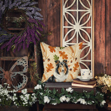 Load image into Gallery viewer, Tricolor Collie Heirloom Fall Throw Pillow