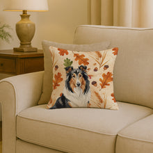 Load image into Gallery viewer, Tricolor Collie Heirloom Fall Throw Pillow