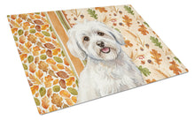Load image into Gallery viewer, Coton de Tulear Heirloom Fall Glass Cutting Board
