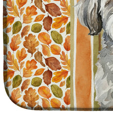 Load image into Gallery viewer, White with Gray Coton de Tulear Heirloom Fall Dish Drying Mat