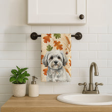 Load image into Gallery viewer, White with Gray Coton de Tulear Heirloom Fall Kitchen Towel