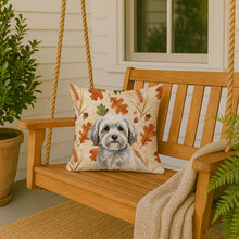Load image into Gallery viewer, White with Gray Coton de Tulear Heirloom Fall Throw Pillow