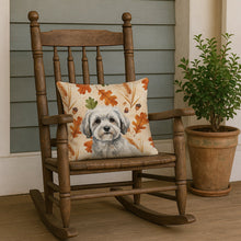 Load image into Gallery viewer, White with Gray Coton de Tulear Heirloom Fall Throw Pillow