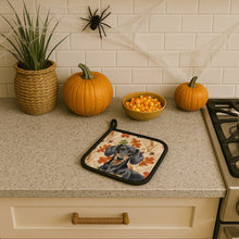 Load image into Gallery viewer, Black and Tan Dachshund Heirloom Fall Pair of Pot Holders