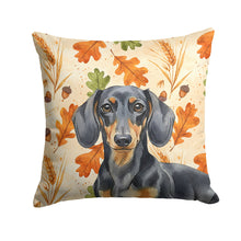 Load image into Gallery viewer, Black and Tan Dachshund Heirloom Fall Throw Pillow