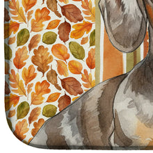 Load image into Gallery viewer, Dapple Dachshund Heirloom Fall Dish Drying Mat