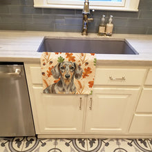 Load image into Gallery viewer, Dapple Dachshund Heirloom Fall Kitchen Towel