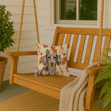 Load image into Gallery viewer, Dapple Dachshund Heirloom Fall Throw Pillow